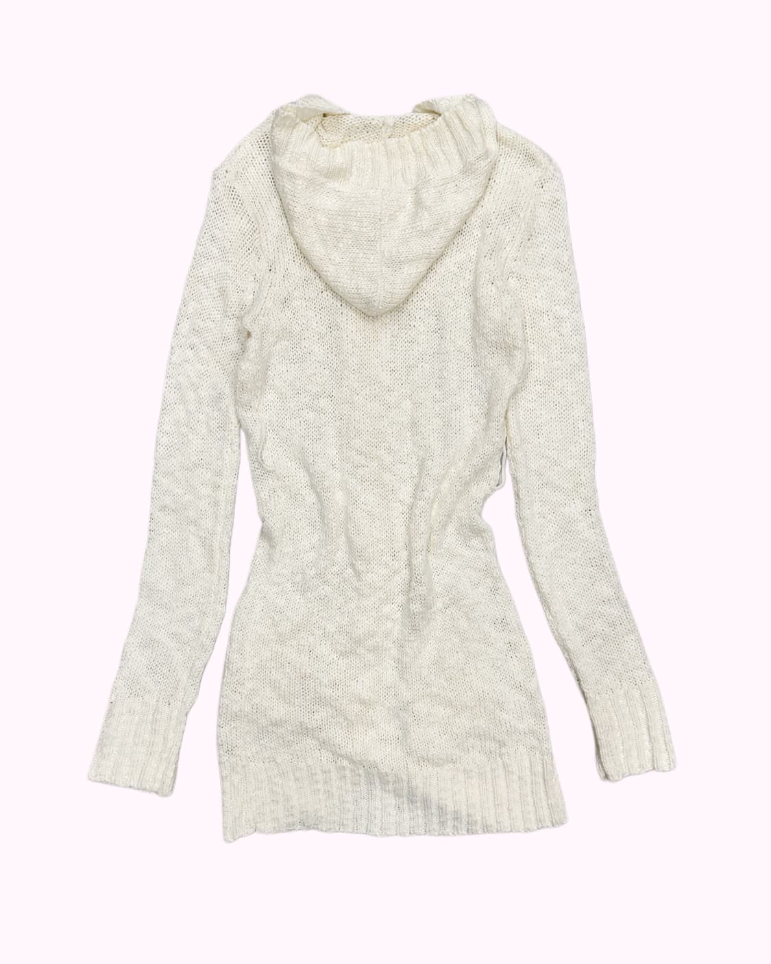ivory hood knit long cardigan 상품이미지4