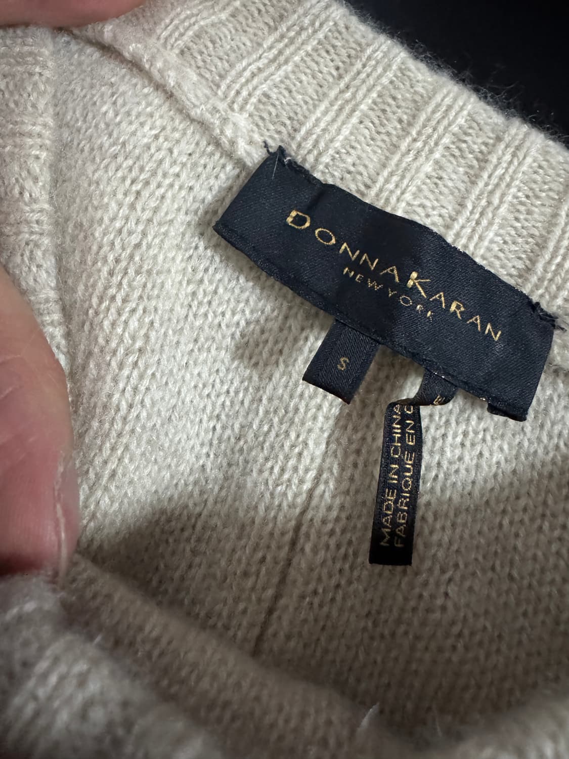여성 도나카란 캐시미어 100% 풀오버 니트 원피스 상품이미지3