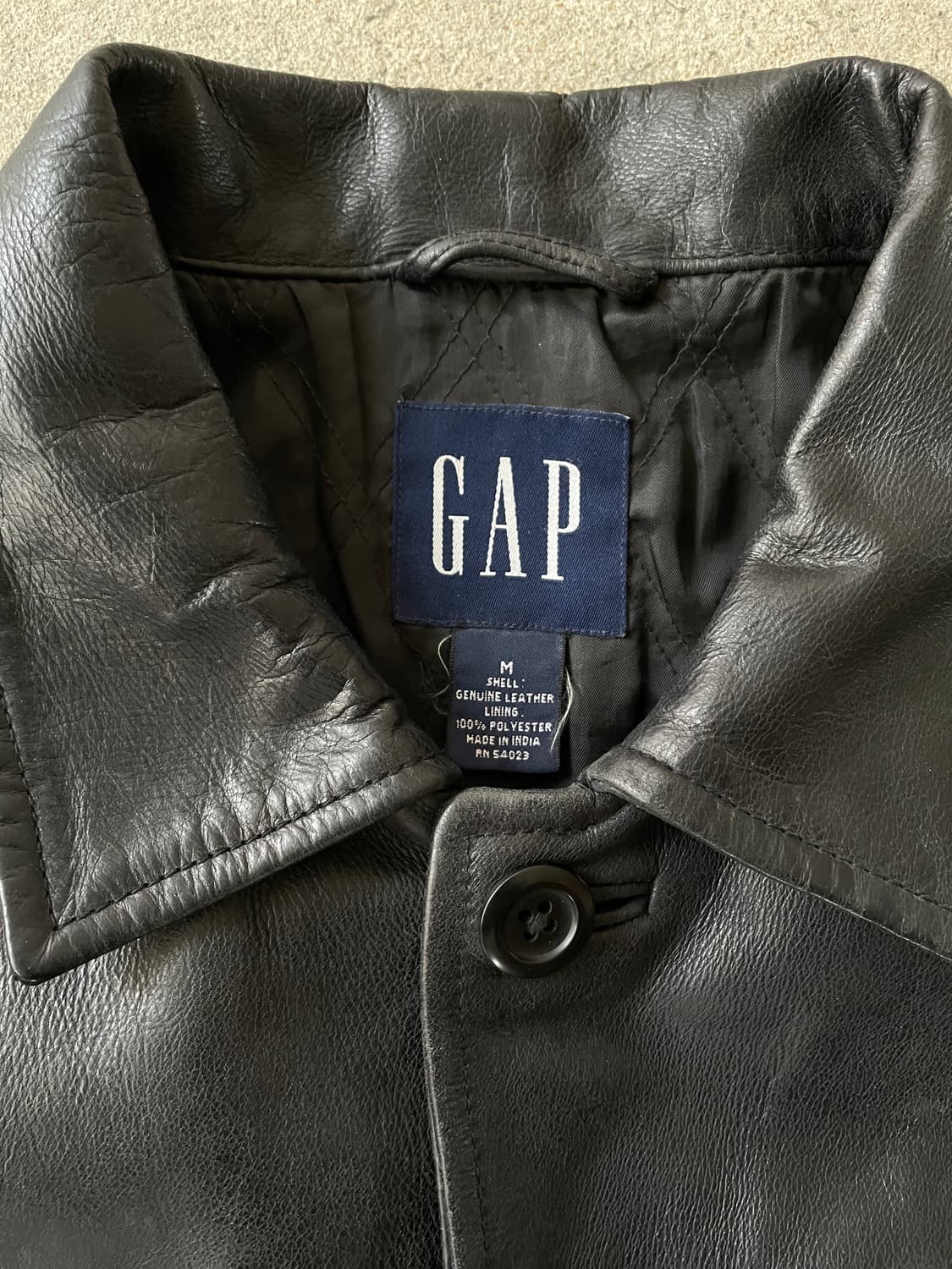 예약중)90s Old GAP Leather Car Coat 상품이미지3