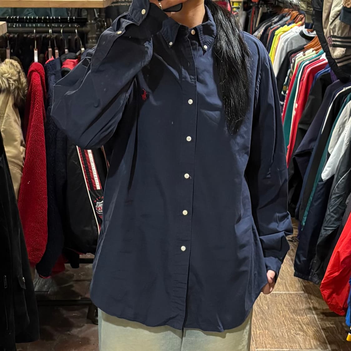 [HI] Polo 폴로 긴팔셔츠 네이비 상품이미지2