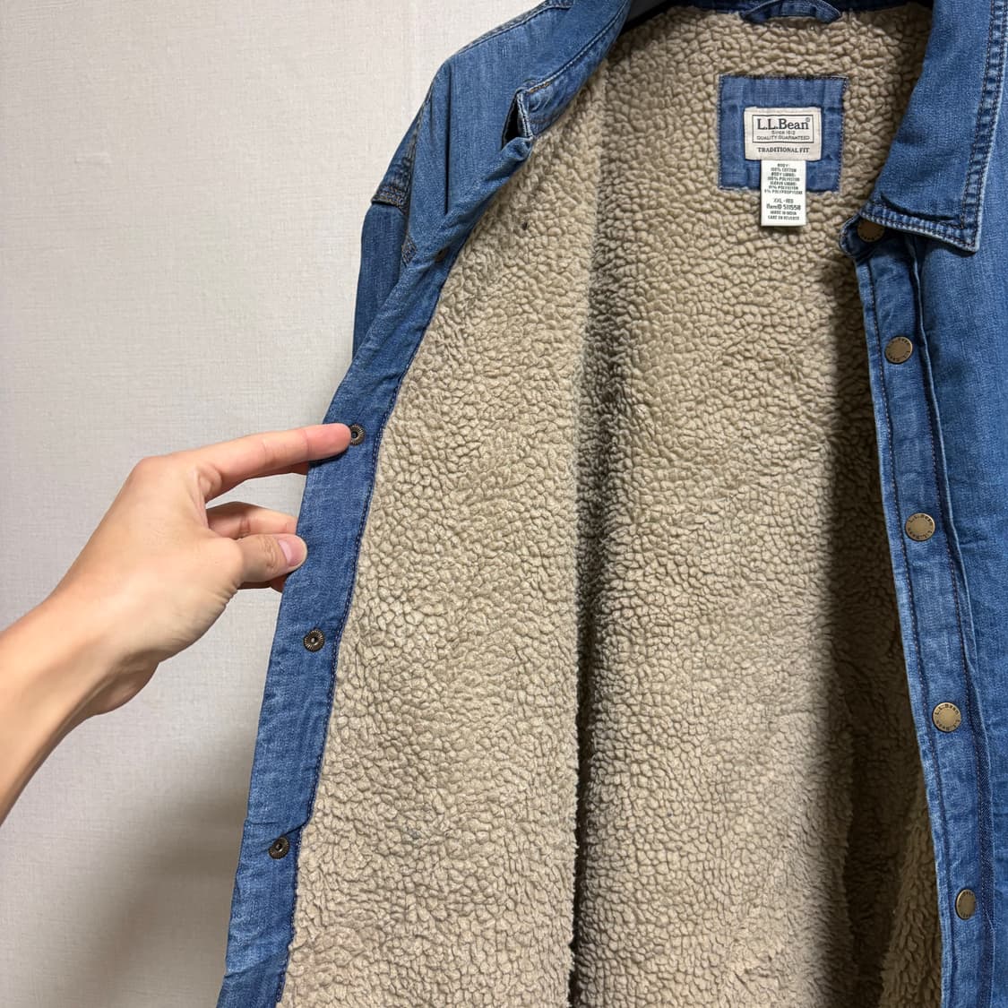 엘엘빈 쉐르파 데님 셔츠자켓 / 블루, XXL 상품이미지9