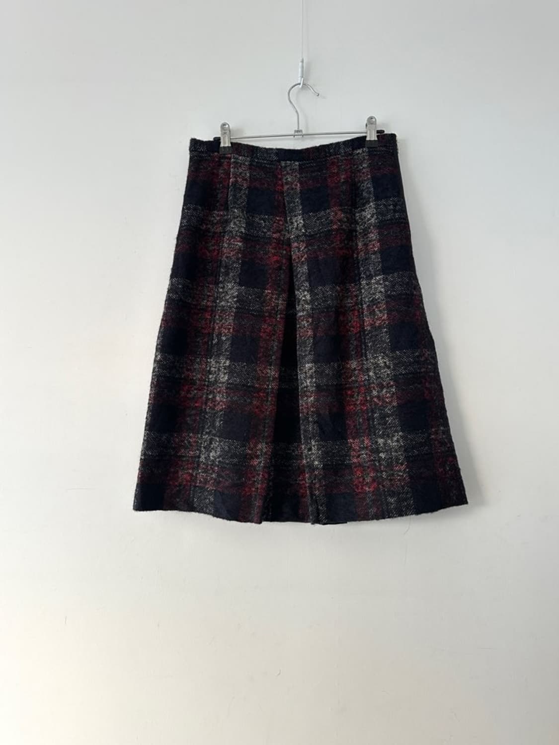 Check ruffle pleats layered skirt  상품이미지3