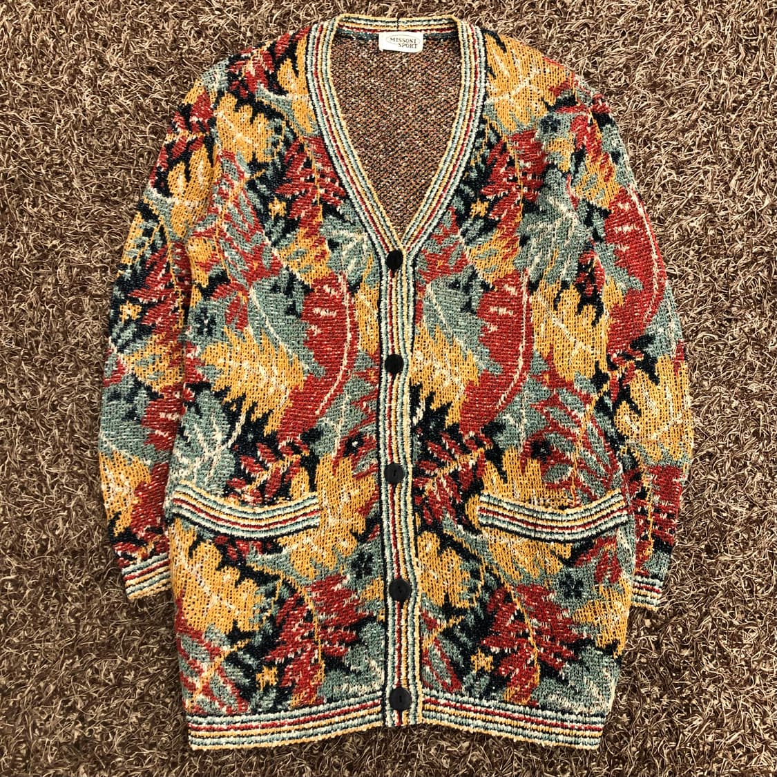 미쏘니 멀티컬러 패턴 가디건 상품이미지1