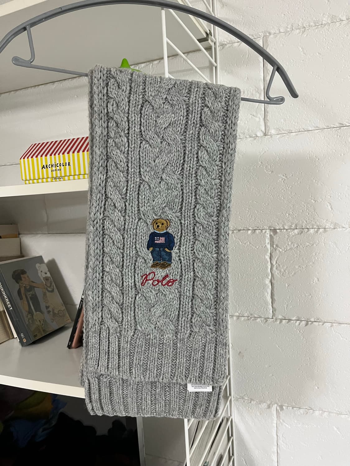 폴로 랄프 로렌 베어 케이블 니트 스카프 상품이미지1