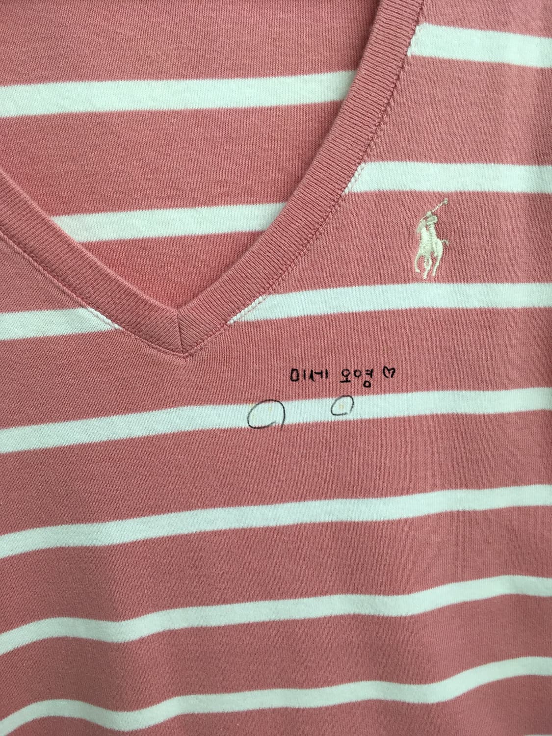 Polo baby pink stripe tee 상품이미지4