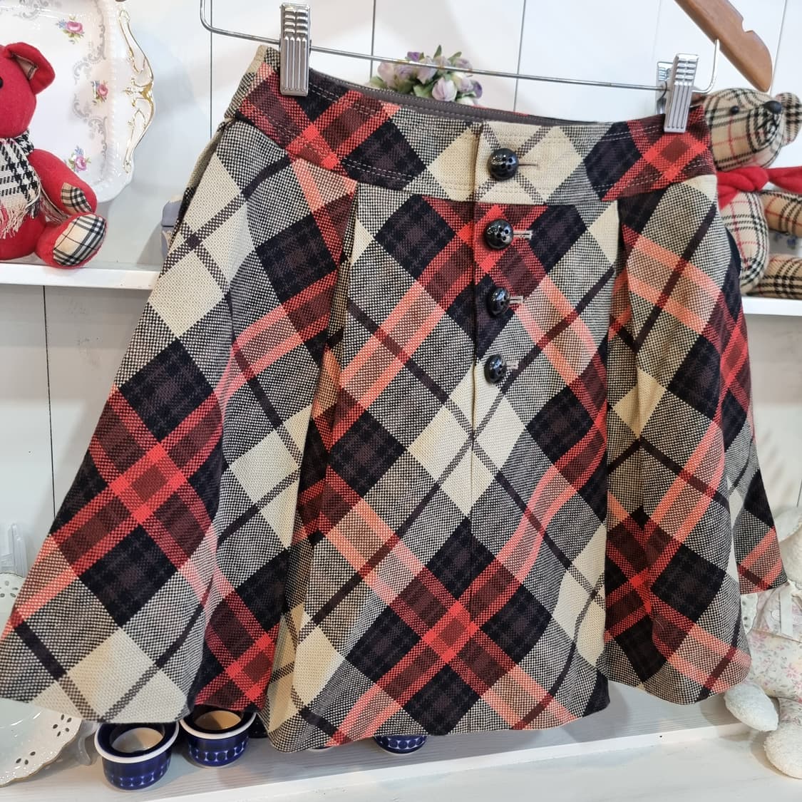 버버리 체크 플리츠 미니스커트 상품이미지6