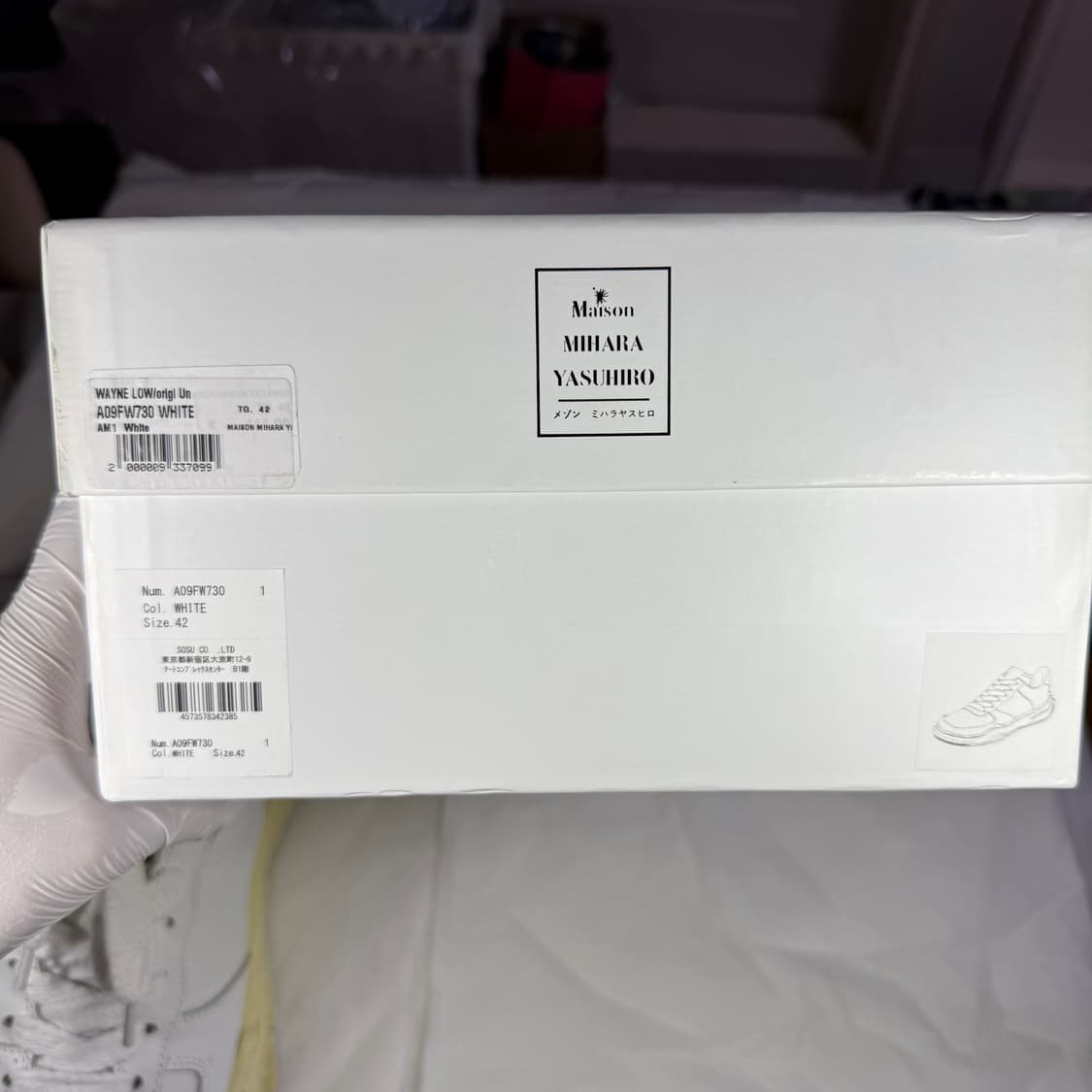 메종 미하라야스히로 웨인 VL OG 솔 레더 로우탑 스니커즈 상품이미지8