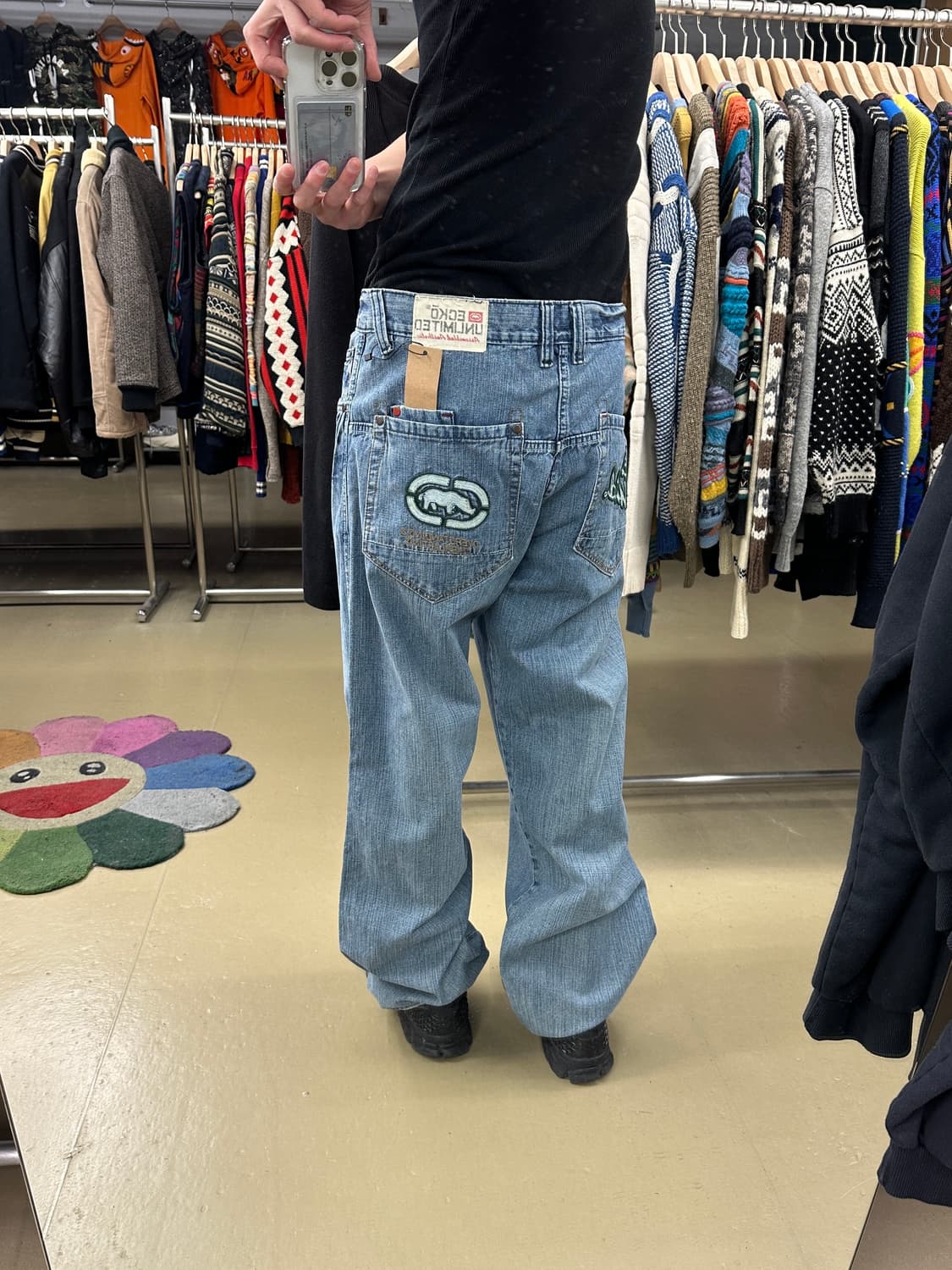 ECKO UNLTD 후면 포인트 데님진 데님팬츠 34 상품이미지1