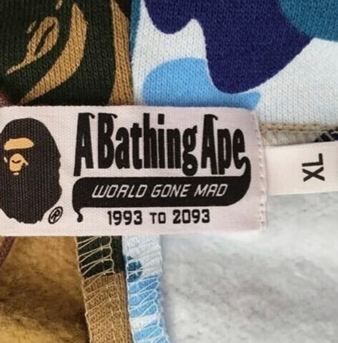 베이프 121 ABC 카모 세퍼레이트 샤크 풀 집 후드 그린 블루새상품 상품이미지2