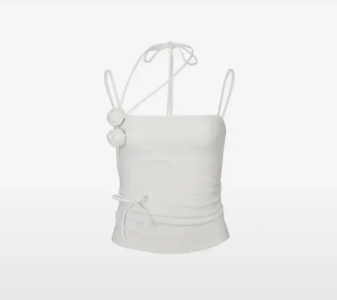 페인오어플레져 ROSE CORSAGE SLEEVELESS white 상품이미지1