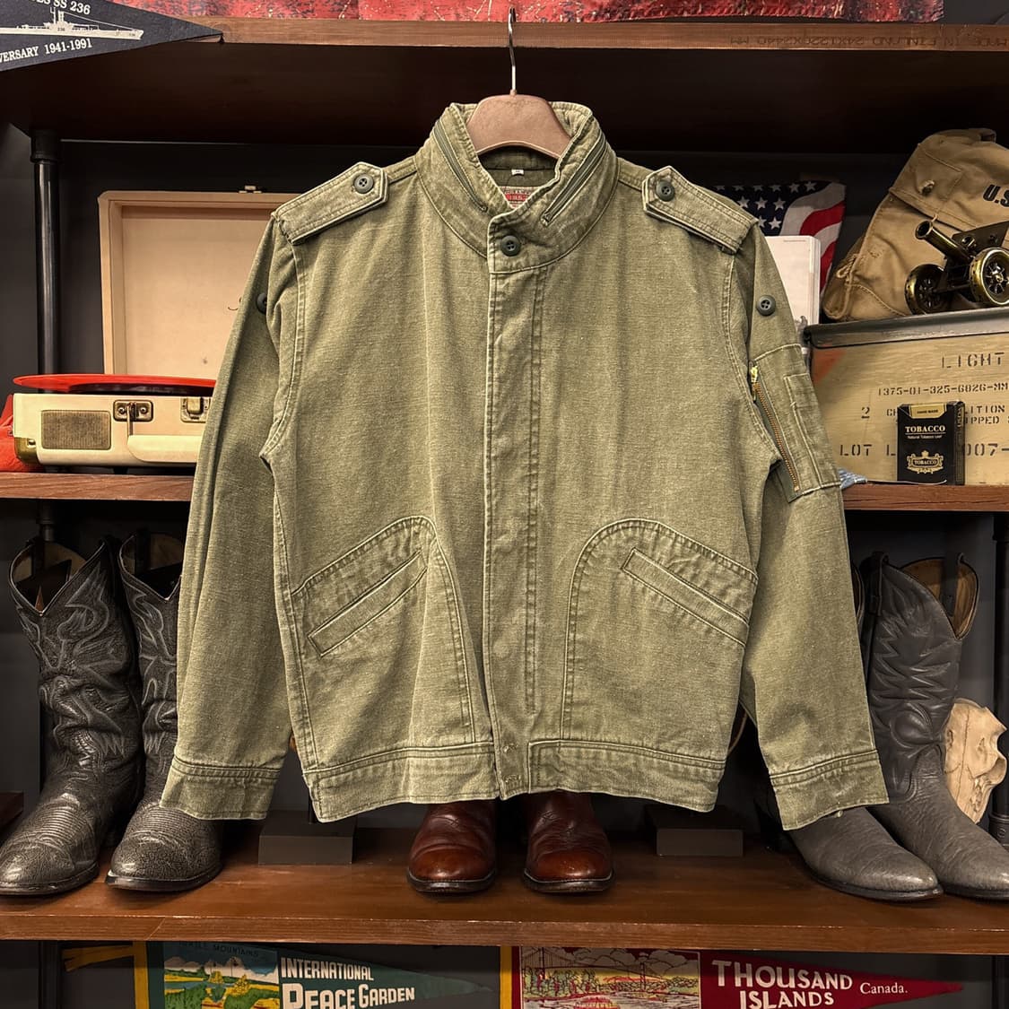 90s 댄 써니 빈티지 워시드 데님 플라이트 봄버자켓 N1146 상품이미지1