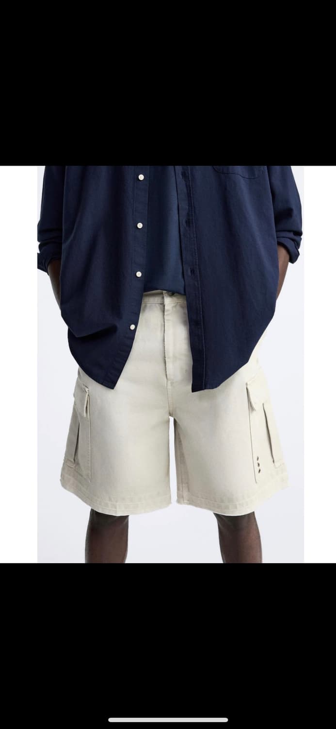 34 자라 디스트로이드 카고 버뮤다 팬츠 상품이미지5