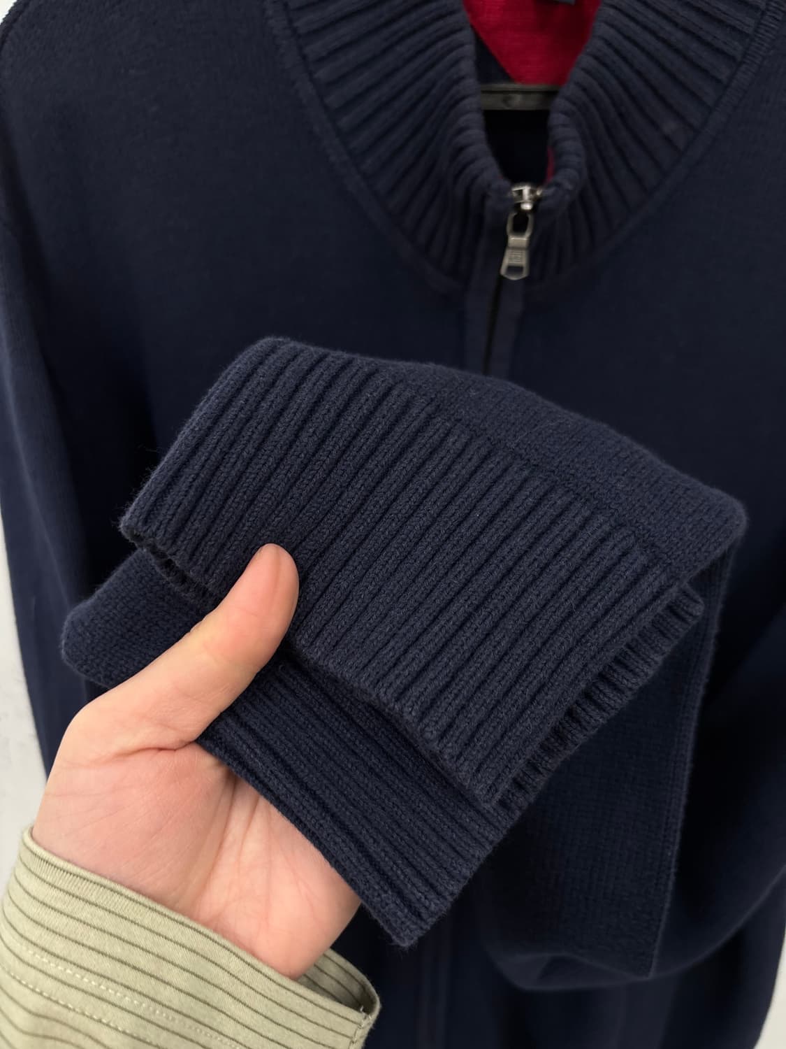 타미힐피거 울 니트 집업 상품이미지3