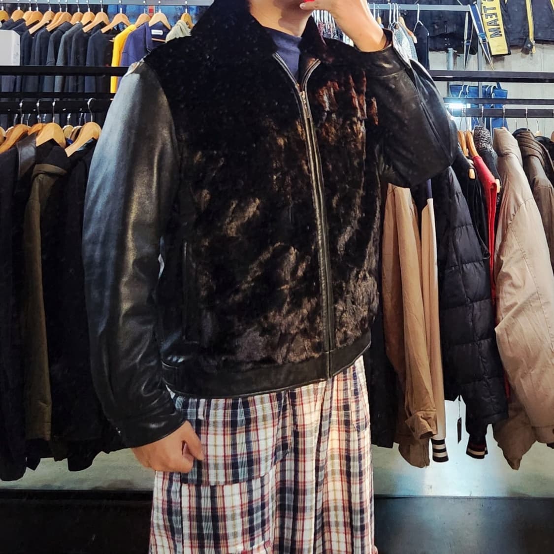 이태리 로베르토 램스킨 밍크 그리즐리 자켓 XL 상품이미지2