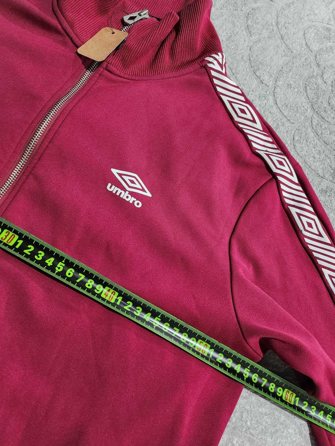 엄브로 빈티지 로고 테이핑 트랙탑 (버건디) 2XL 상품이미지9