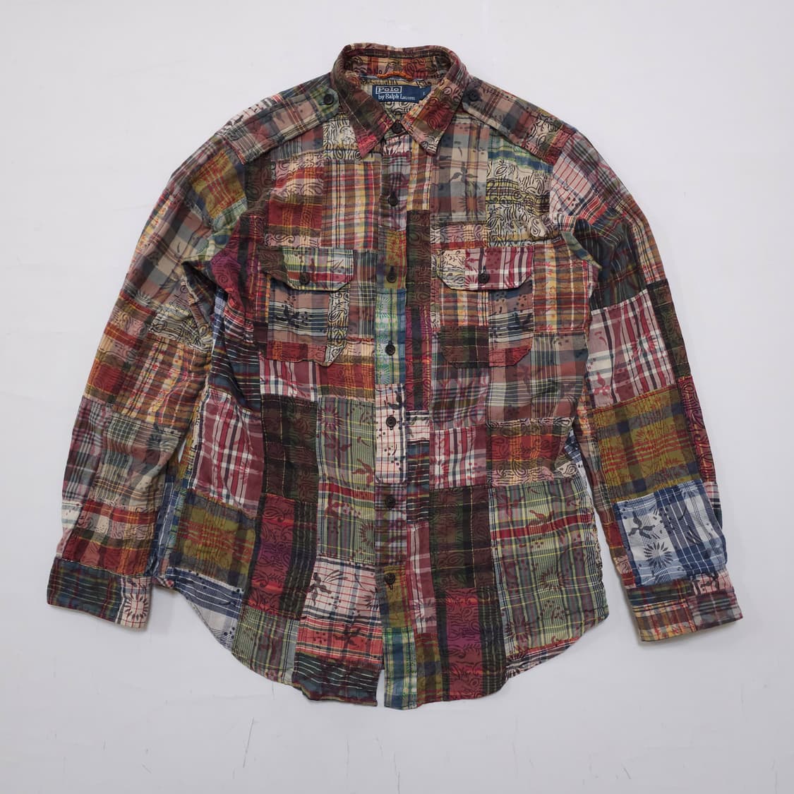 폴로 마드라스 패치워크 헌팅셔츠 상품이미지1