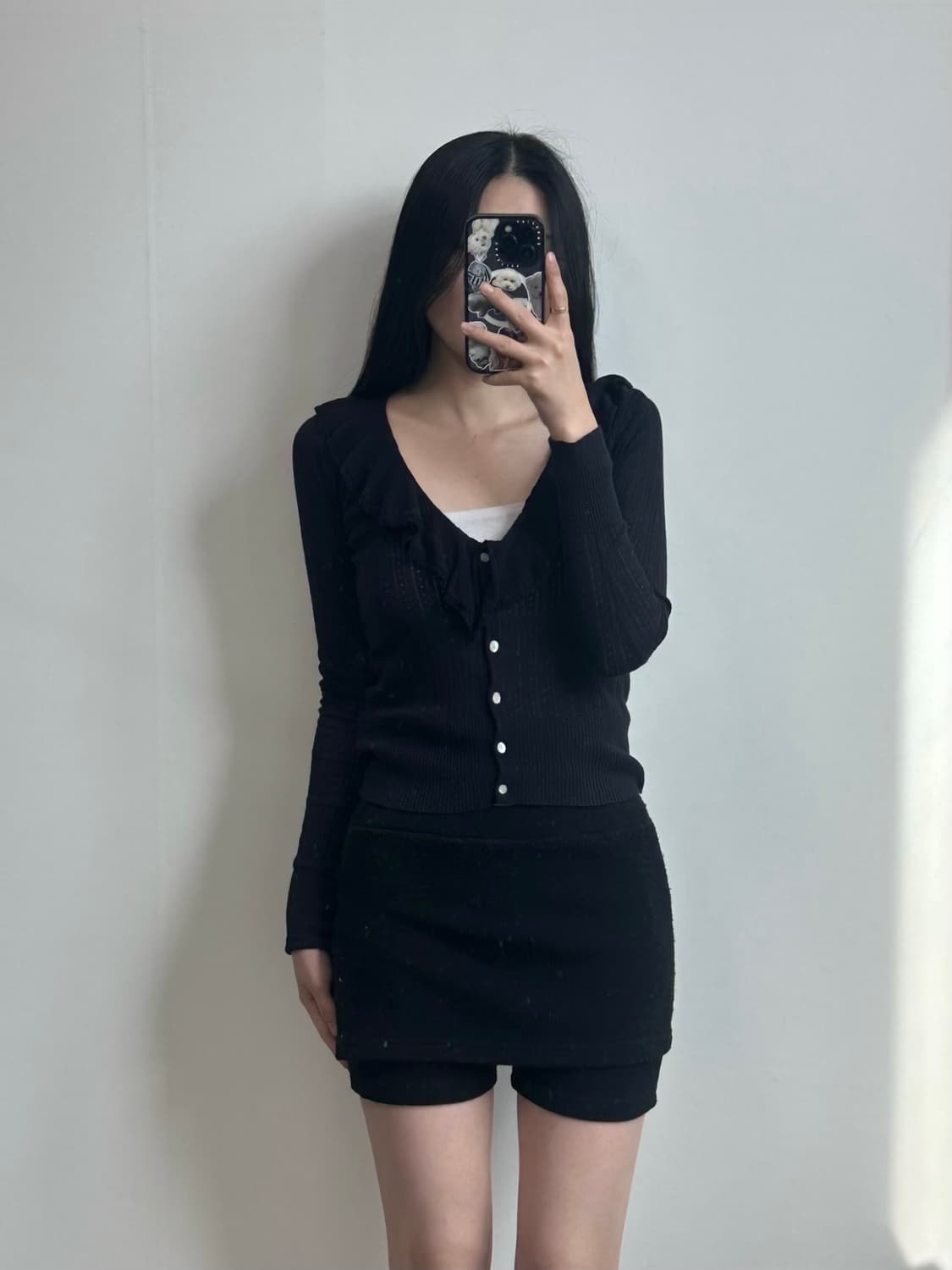 폴로 진스 프릴 펀칭 니트 가디건 상품이미지1