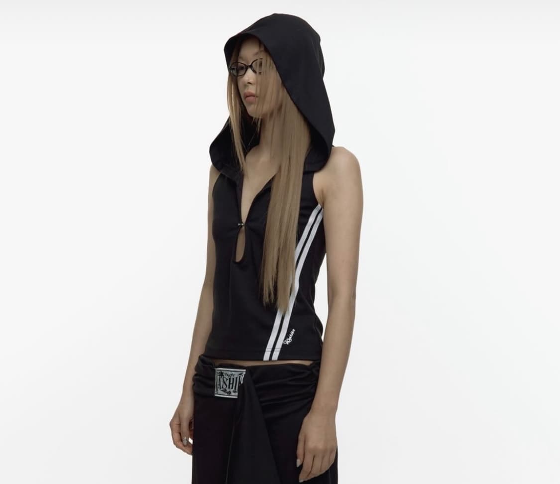 kashiko Track Hood vest 상품이미지3
