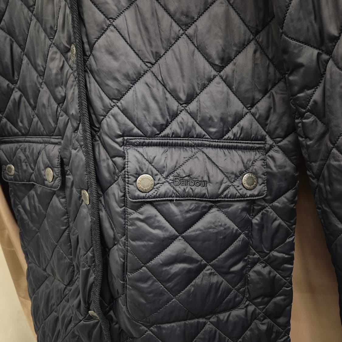 바버 롱 퀄팅 자켓 8사이즈 상품이미지3