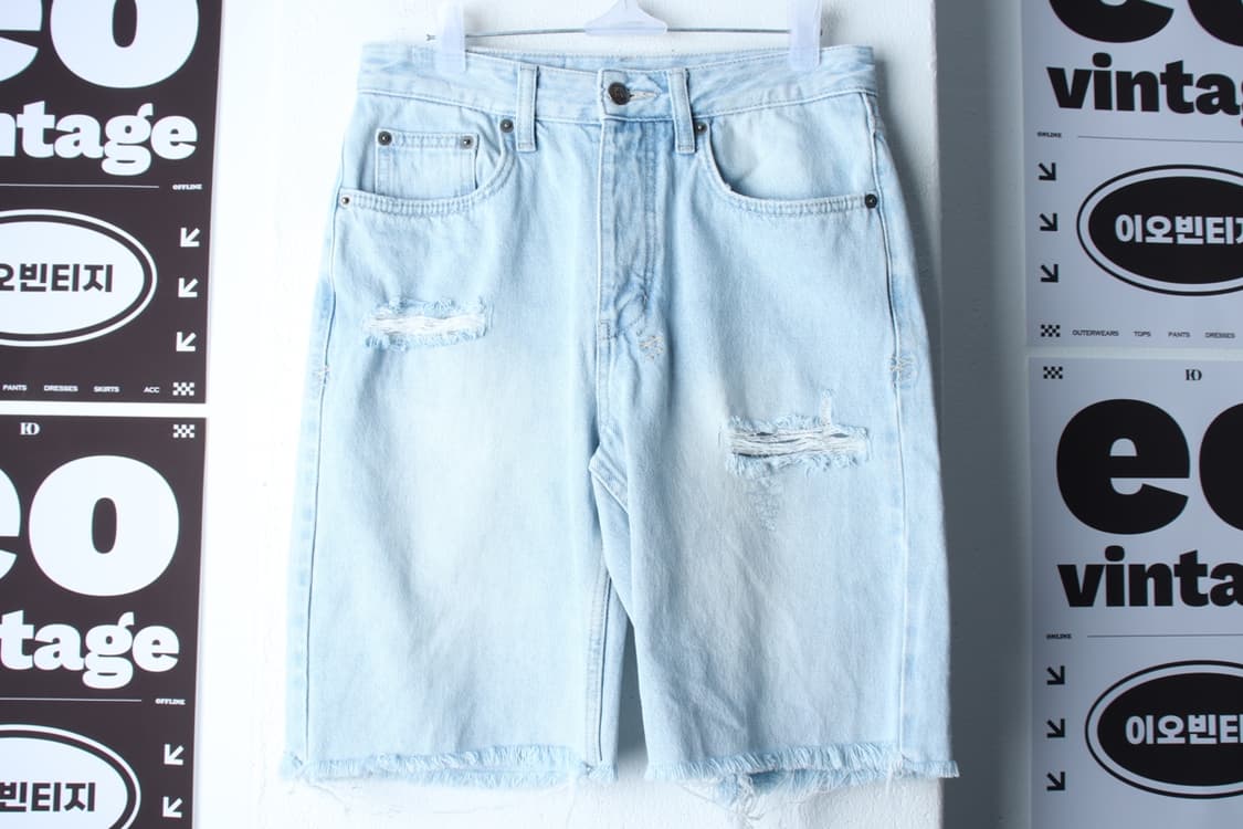 (S) 수비 반바지 팬츠 데님 찢청 워싱 아메카지-P9991 상품이미지2
