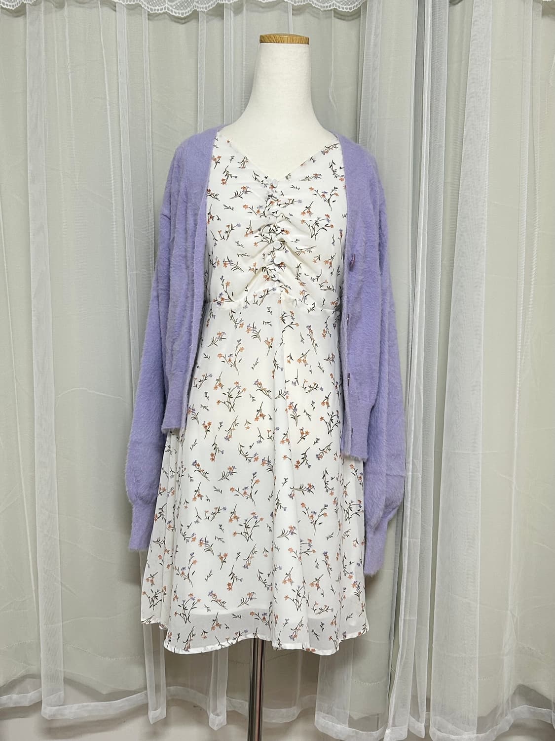 💜모리걸 보라돌이 페어리 잔꽃 플로럴 원피스 코디세트 상품이미지1