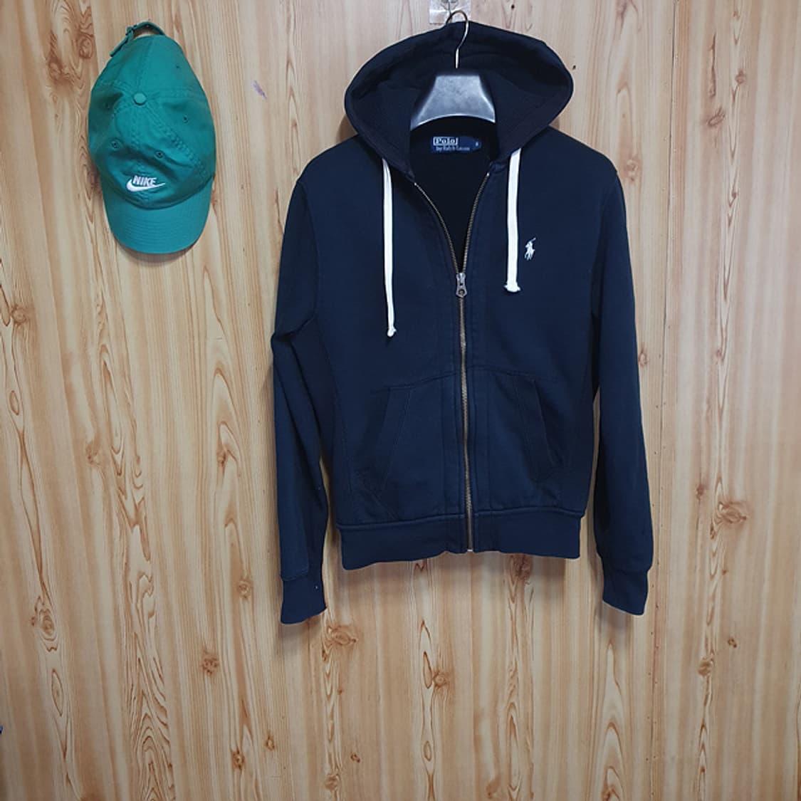 폴로 랄프로렌 포니 로고 써멀 후드 집업 블랙 s 상품이미지1