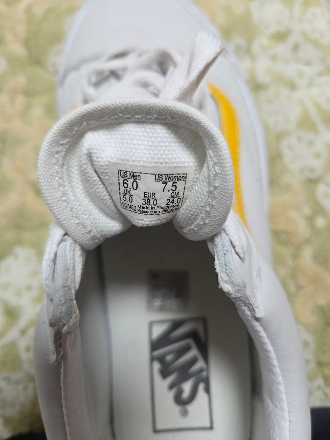 반스 올드스쿨 흰/노 스니커즈 245mm 상품이미지6