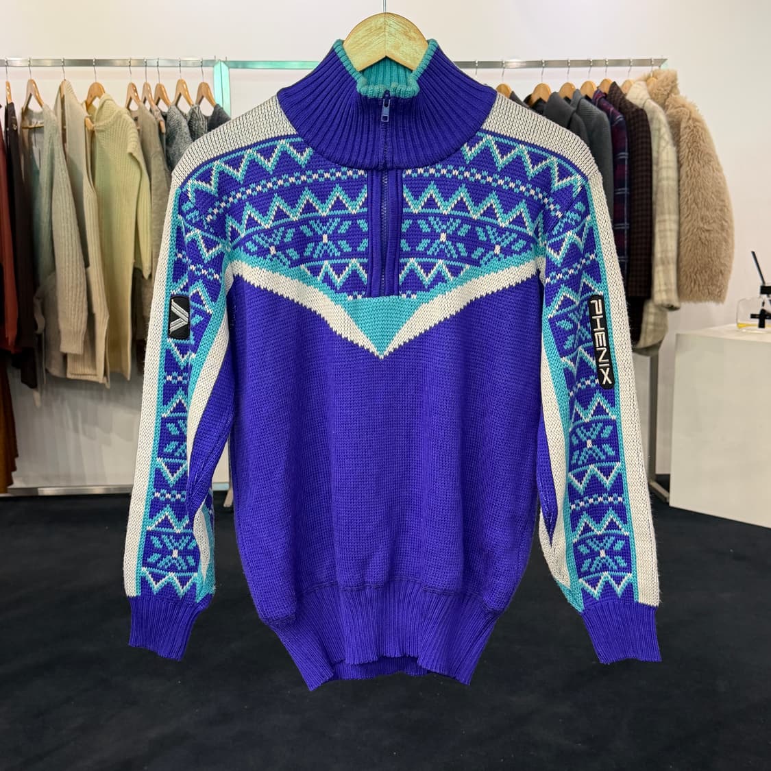 [M] PHENIX 1952 오슬로 올림픽 하프집업 니트  상품이미지1