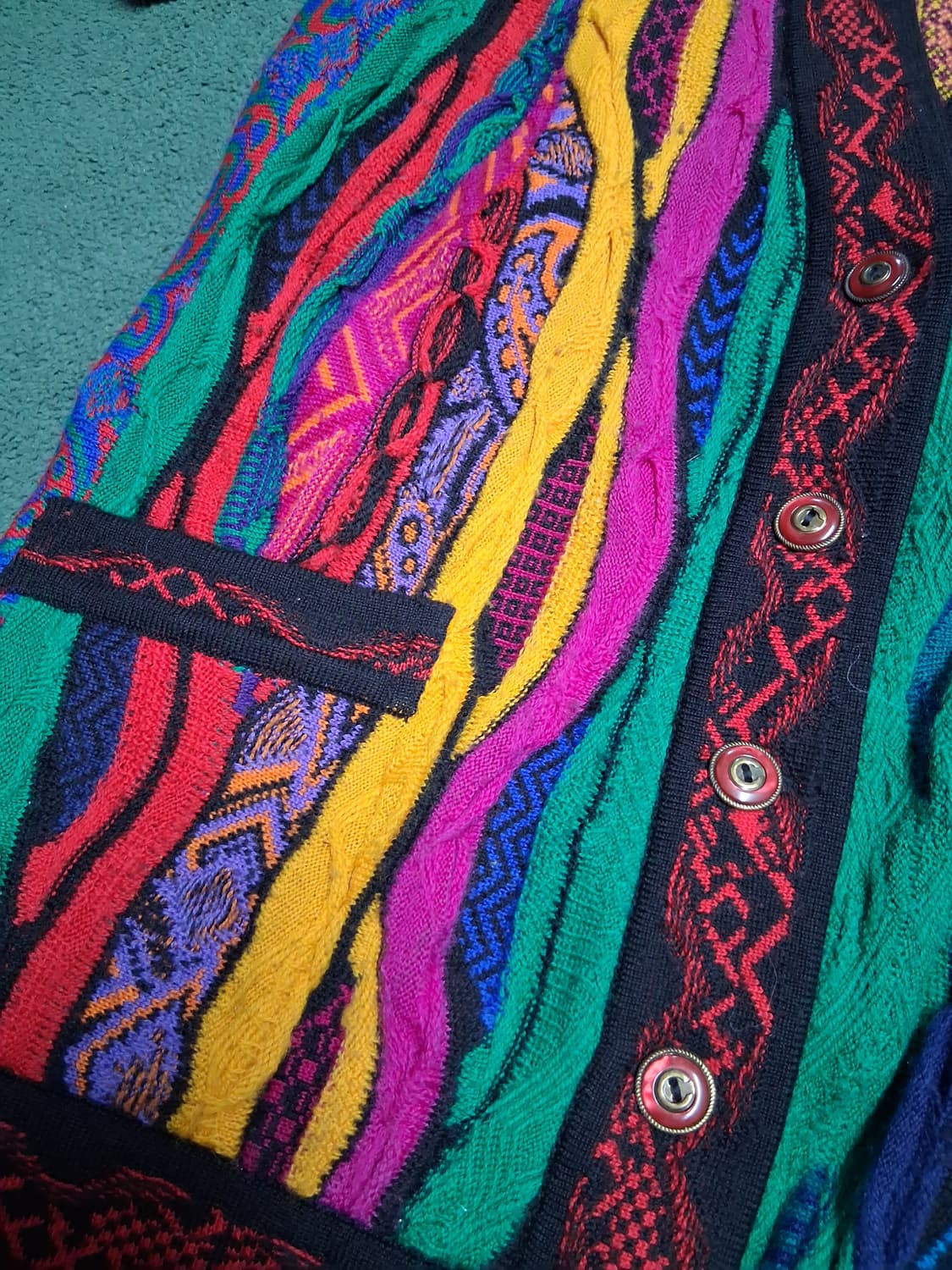 쿠지 COOGI 멀티컬러 가디건 M 공용 상품이미지4