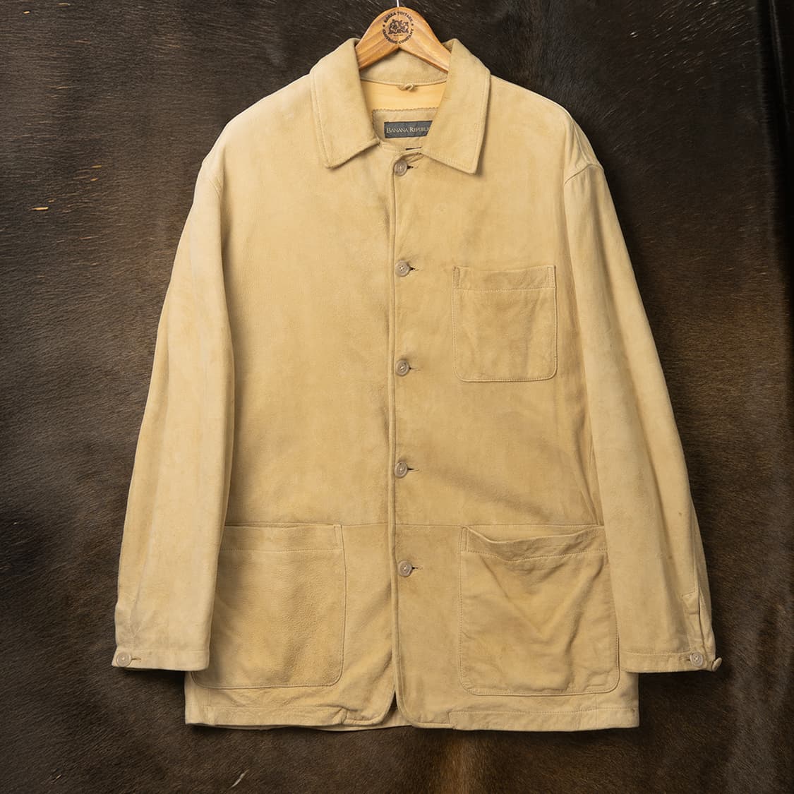 [115] 90s 바나나 리퍼블릭 누벅 레더 커버올  상품이미지1