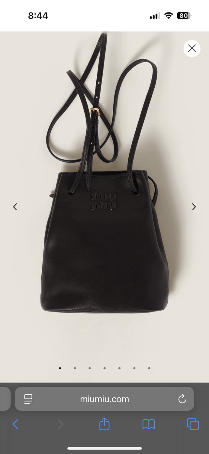 Miumiu 미우미우 나파레더 미니백 블랙 (정품) 상품이미지10