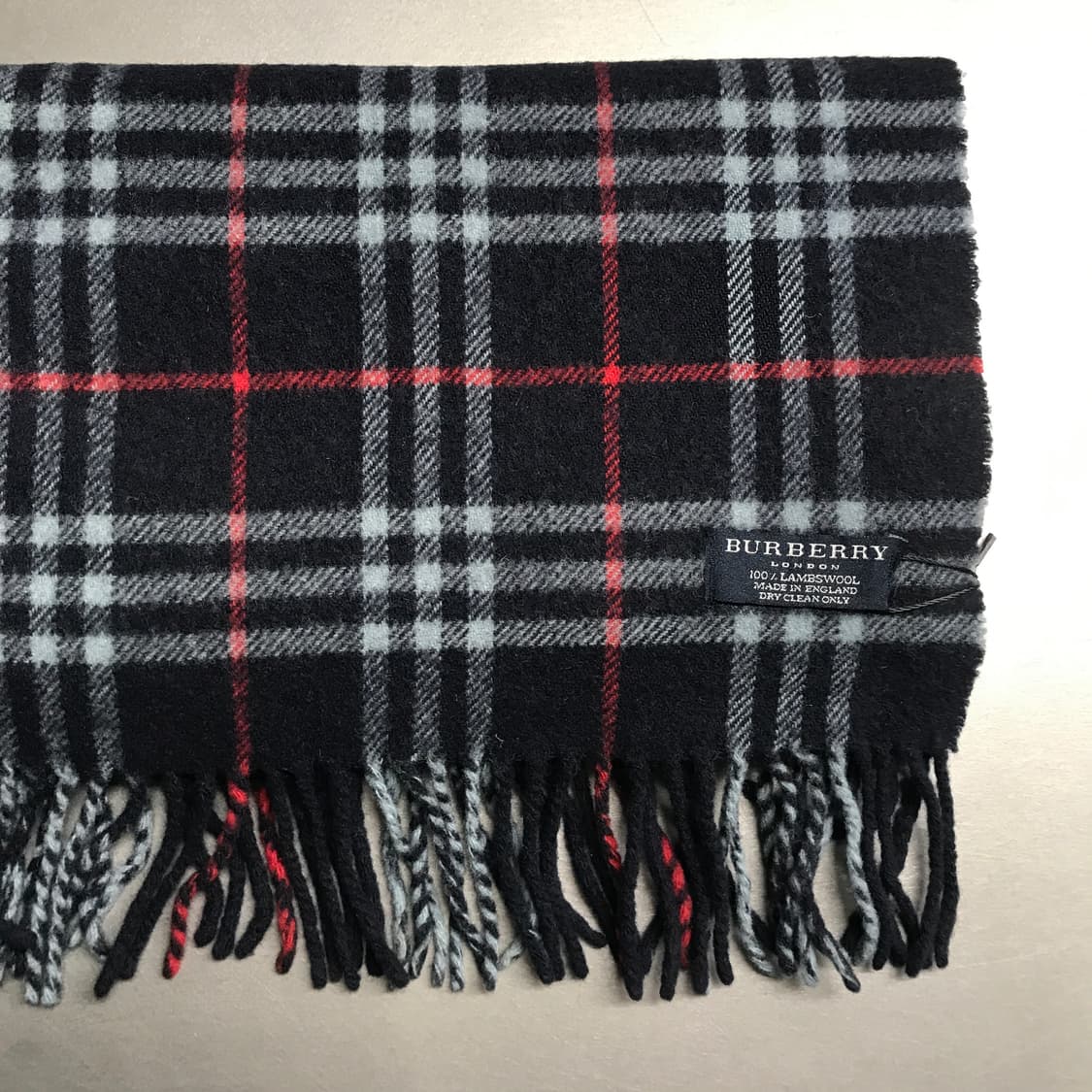버버리 정품 램스울 머플러 네이비 상품이미지3