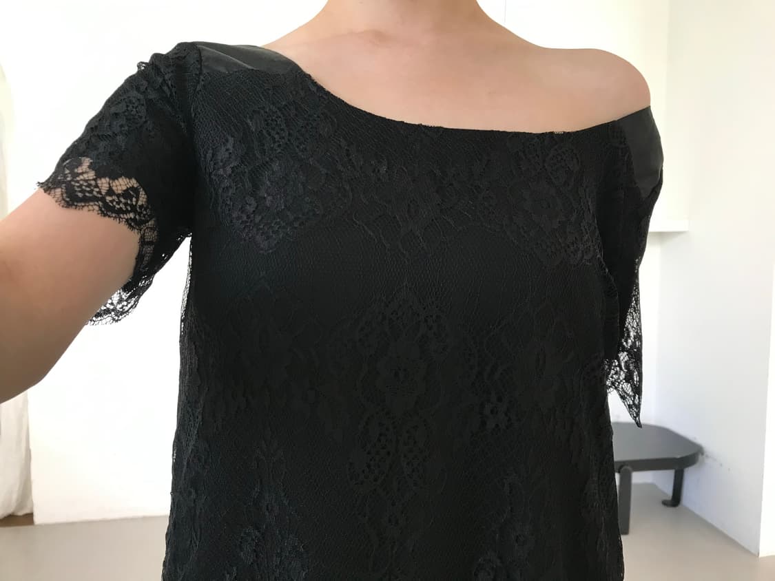 vintage black lace one-piece 상품이미지5
