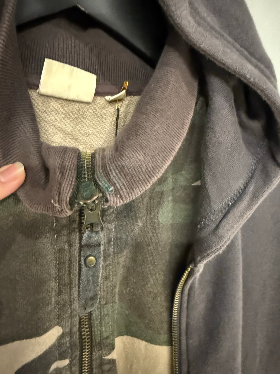 back eagle camo layered hood zip-up 상품이미지8