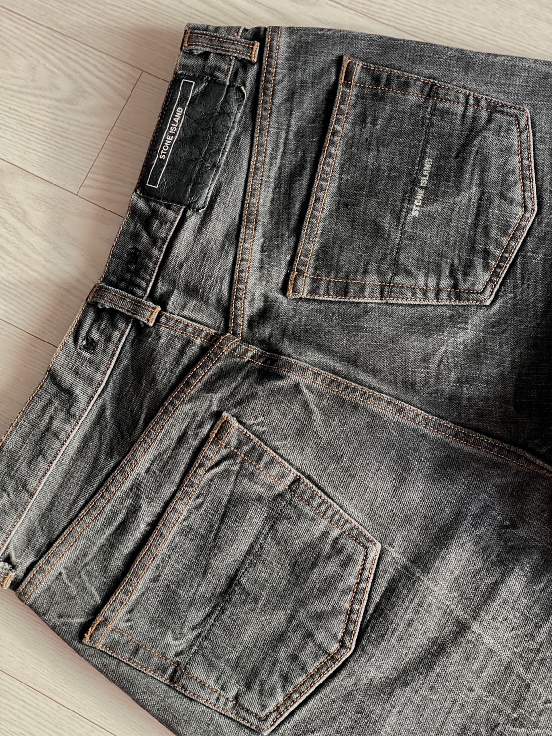  스톤아일랜드 다크그레이 스톤 워싱가공 진팬츠 레귤러 핏 31~32 사이 상품이미지5