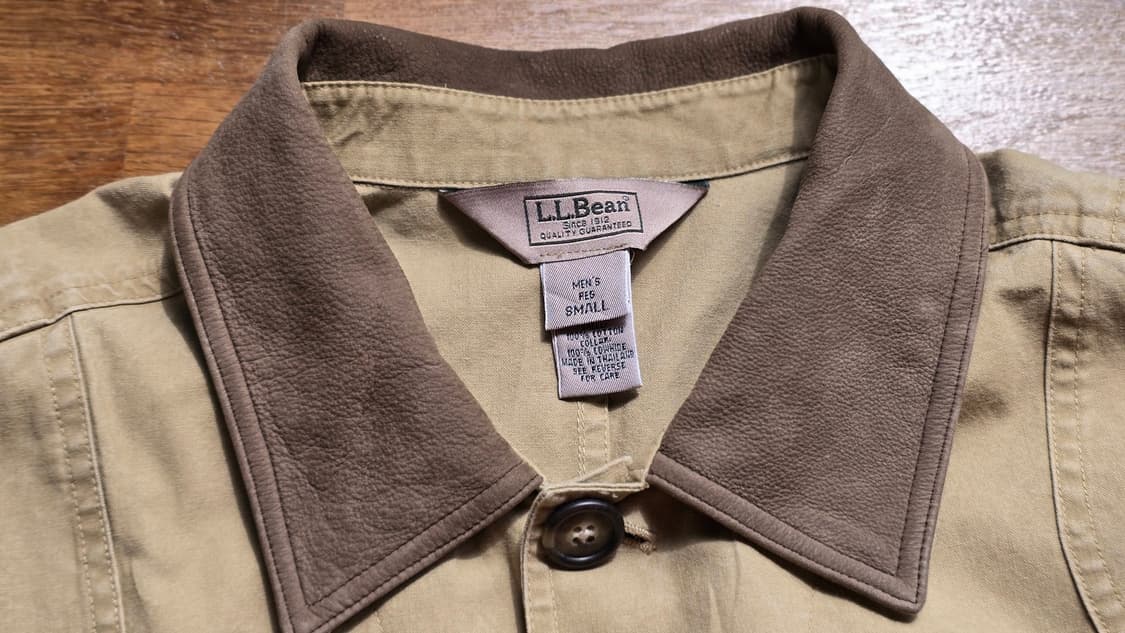 L.L.Bean 엘엘빈 헌팅 자켓 소가죽 카라 상품이미지4