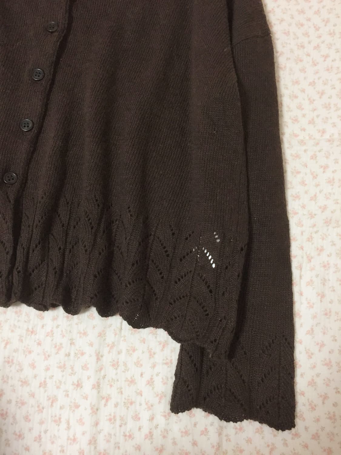 빈티지 모리걸 사만사모스 초코 가디건 상품이미지3