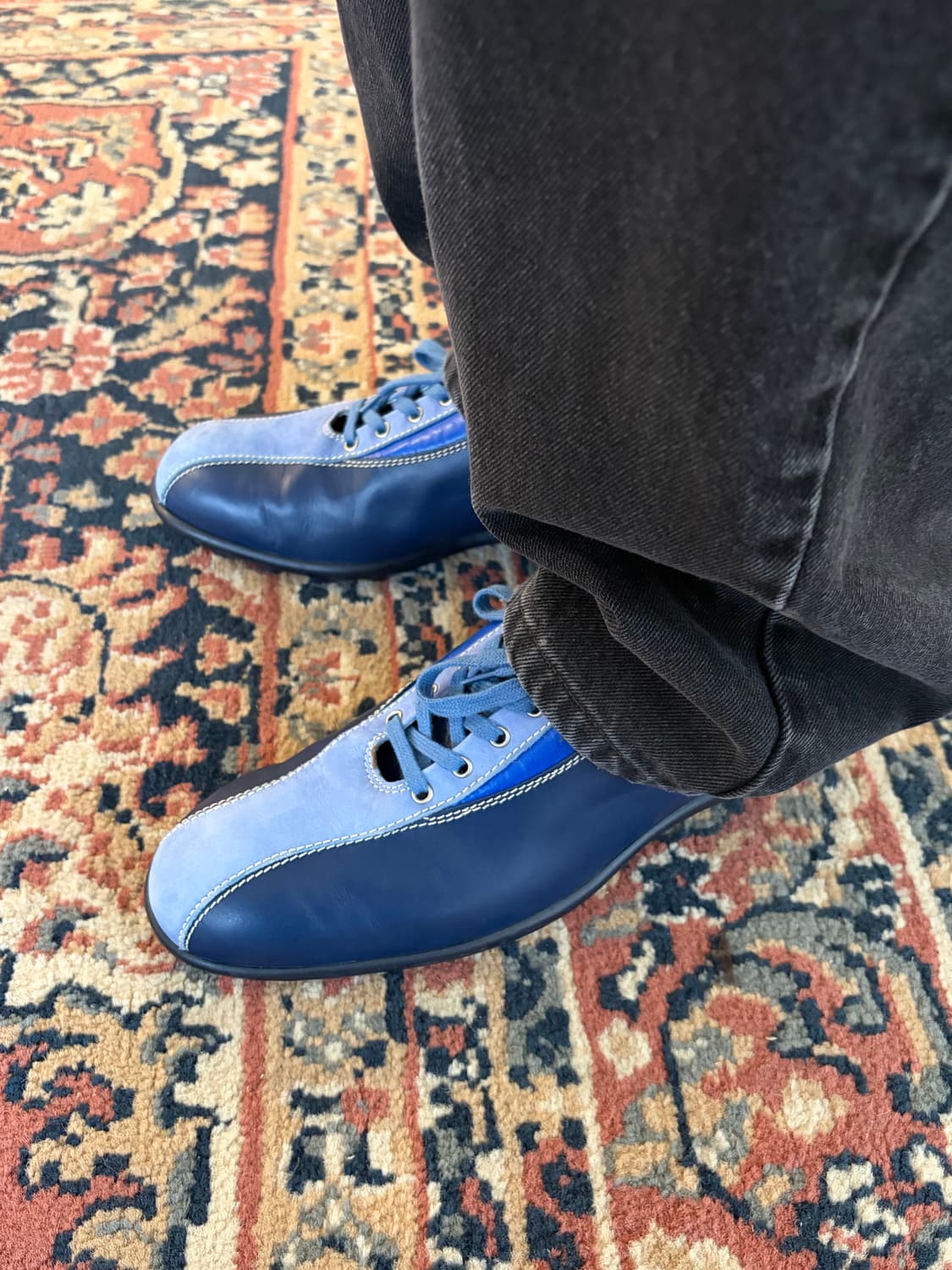토즈 블루 레더 스니커즈 상품이미지6