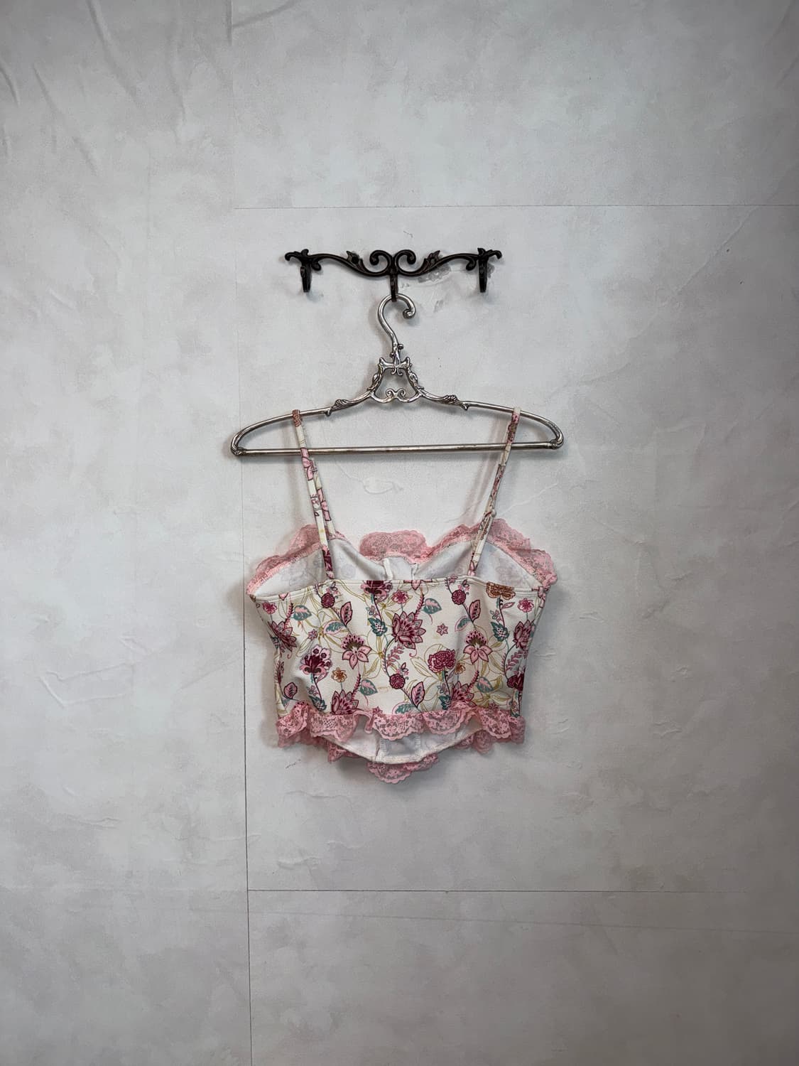 Pink oriental floral laceup sleeveless  상품이미지6