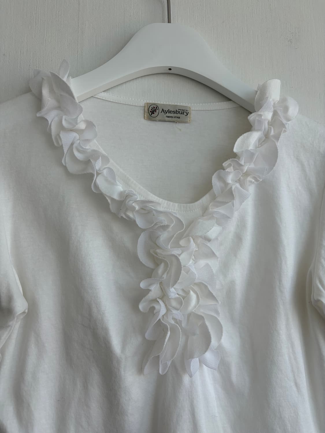 SALE) Aylesbury 로맨틱 러플넥 7부 티셔츠 상품이미지2