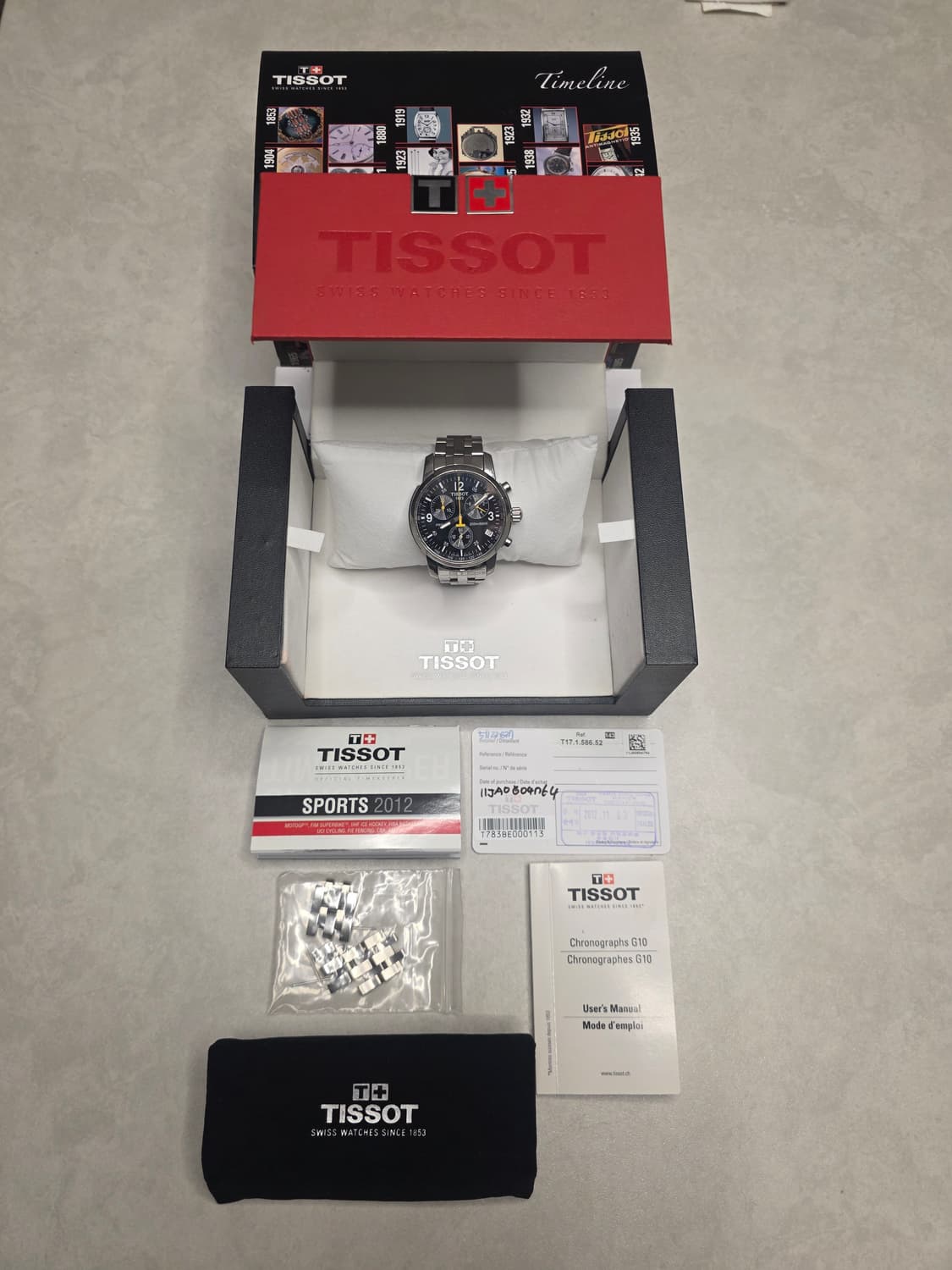 티쏘 (TISSOT) PRC200 검판 메탈 T17.1.586.32 시계 상품이미지5