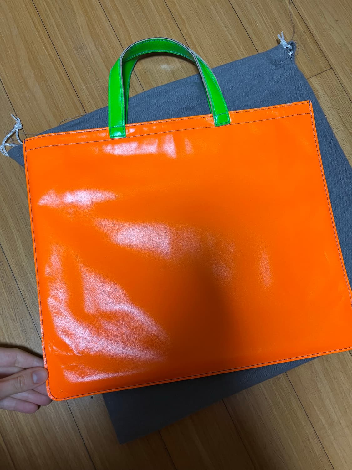 꼼데가르송 컬러백(블루-네온오렌지) 상품이미지2