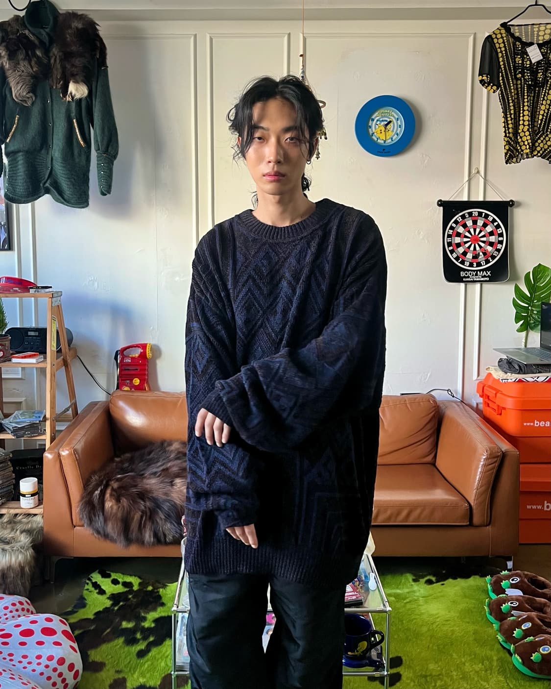 1980-90s Campass Card Italian Big Knit 상품이미지3