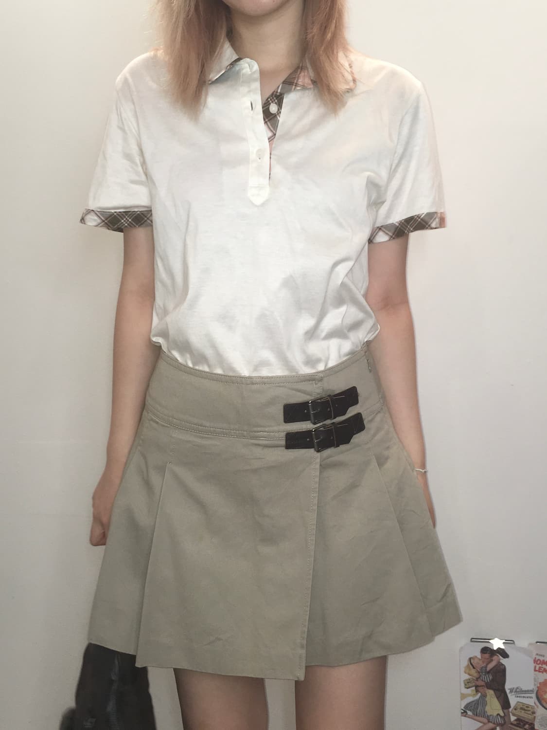 Burberry bluelabel beige pleats skirt 상품이미지4