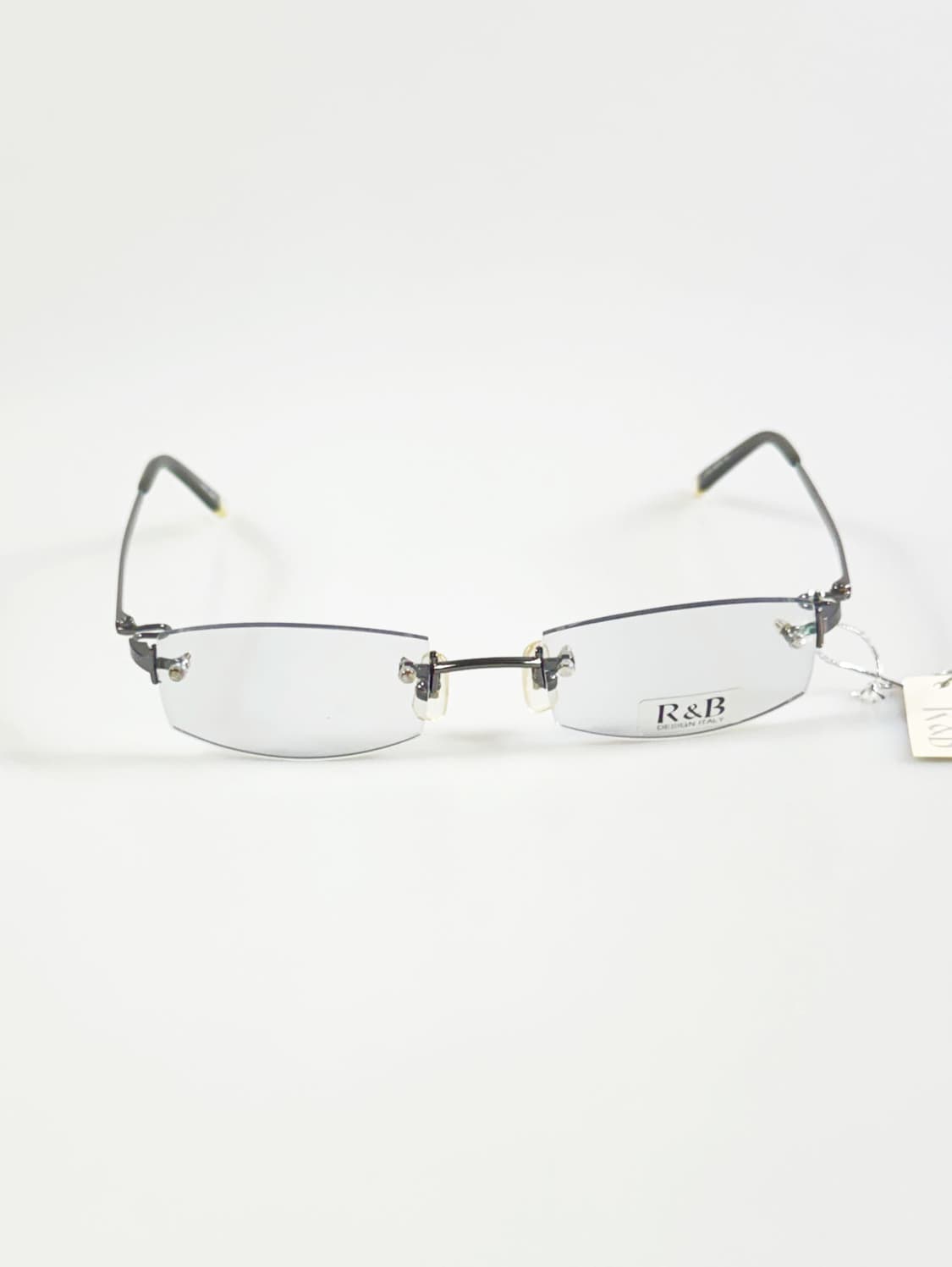 R&B EYEWEAR 무테 스퀘어 건메탈 빈티지 안경 상품이미지3
