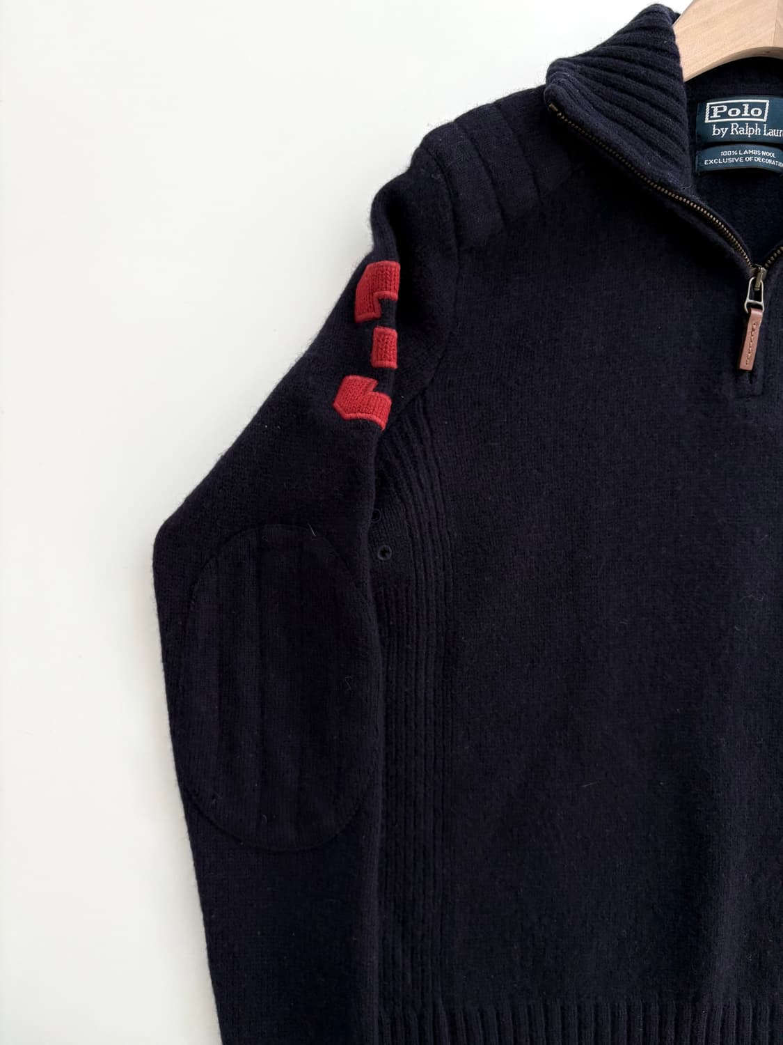 Polo 폴로 랄프로렌 레드 빅포니 램스울 하프집업 상품이미지4