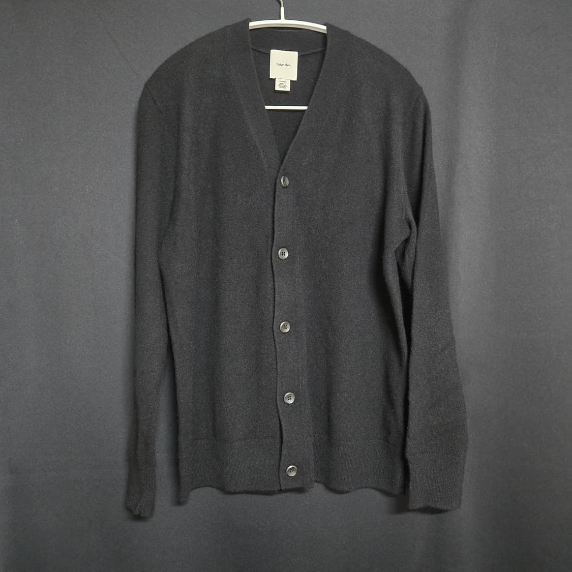캘빈클라인 유니섹스 롱슬리브 캐시미어100 가디건 블랙(XS사이즈) 상품이미지1