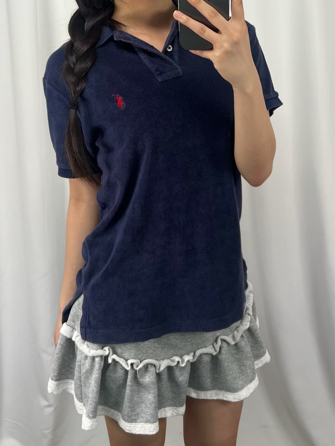 폴로 네이비 테리 반팔 카라티 상품이미지1