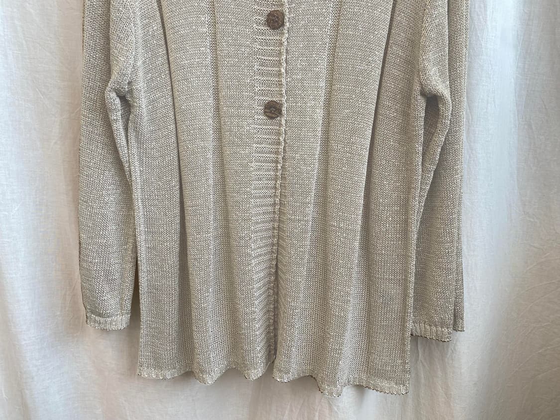 베이지 테이프얀 가디건(L) 상품이미지5