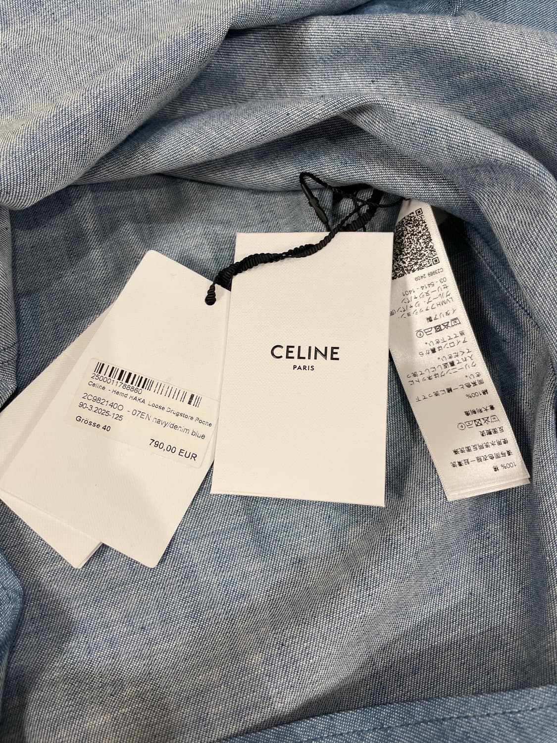 셀린느 샴브레이 셔츠 39,40,41 새상품 판매 상품이미지4